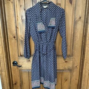 Vintage Dress with Tie Neck